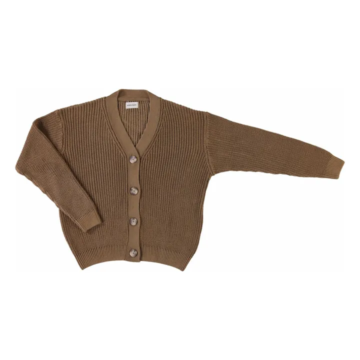 Cardigan Mate Coton Bio - Collection Femme | Brun- Image produit n°0