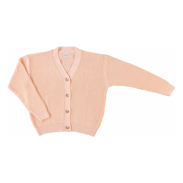 Cardigan Mate Coton Bio - Collection Femme | Rose pâle- Image produit n°0