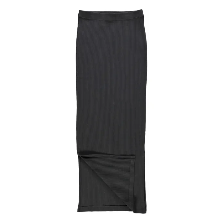 Jupe Côtelée Hydrangée - Collection Femme | Noir- Image produit n°1