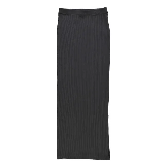 Falda de canalé Hydrangée - Colección Mujer | Negro