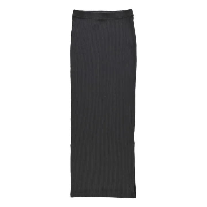 Jupe Côtelée Hydrangée - Collection Femme | Noir- Image produit n°0