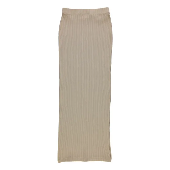 Falda de canalé Hydrangée - Colección Mujer | Verde oliva