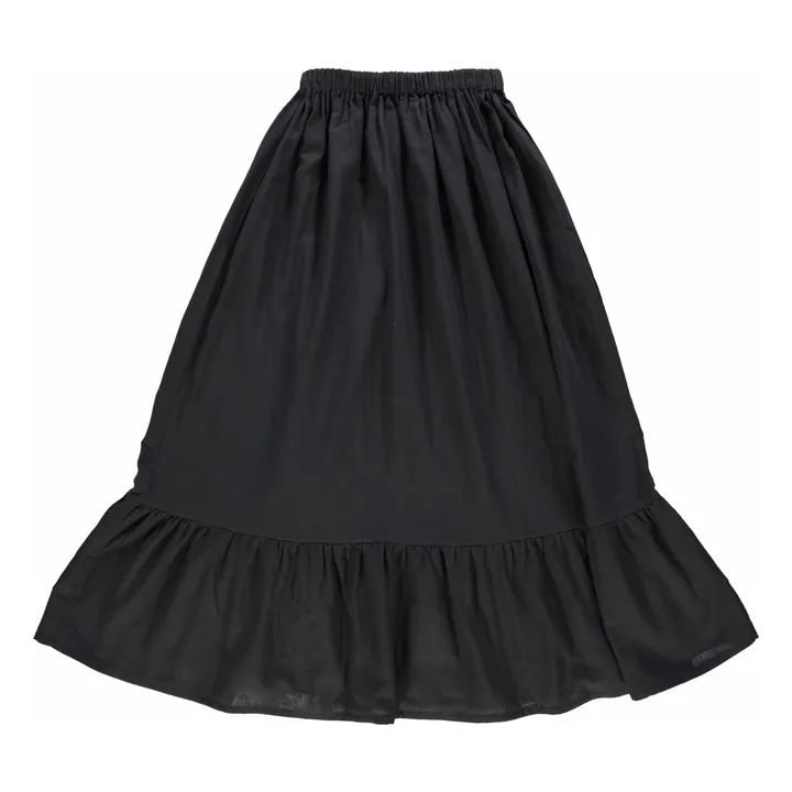 Jupe Statice Double Gaze de Coton - Collection Femme | Noir- Image produit n°0