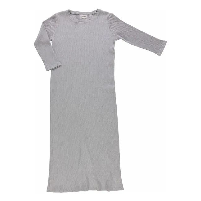 Vestido Orchid Ribbed - Colección Femenina | Gris jaspeado claro