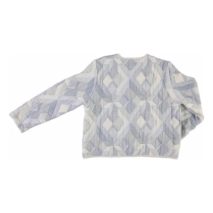 Veste Matelassée Anis Patchwork Coton Bio - Collection Femme | Bleu- Image produit n°4