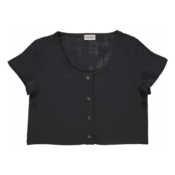 Blouse Freesia Double Gaze de Coton - Collection Femme | Noir- Image produit n°0