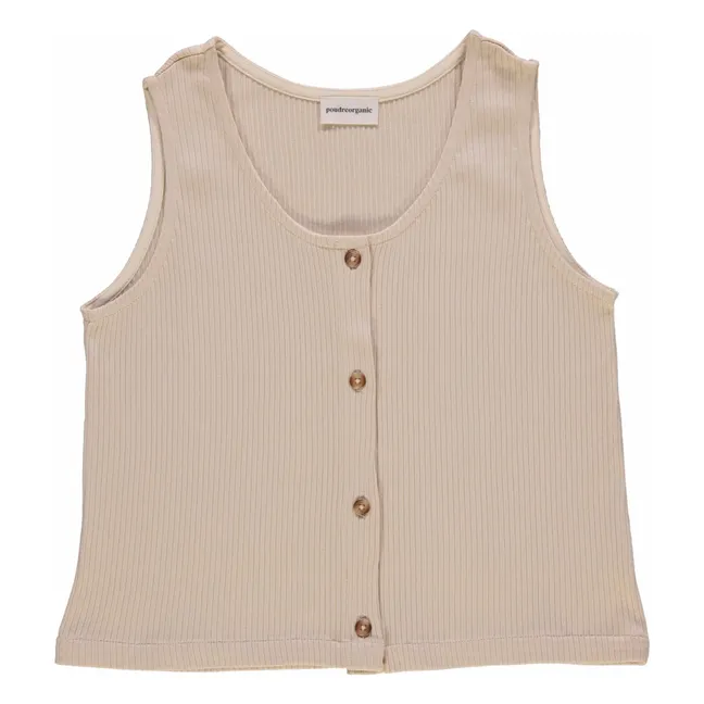 Dille Rib Tank Top - Women's Collection | Beige