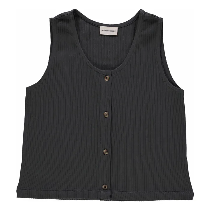 Débardeur Côtelé Dille - Collection Femme | Noir- Image produit n°0