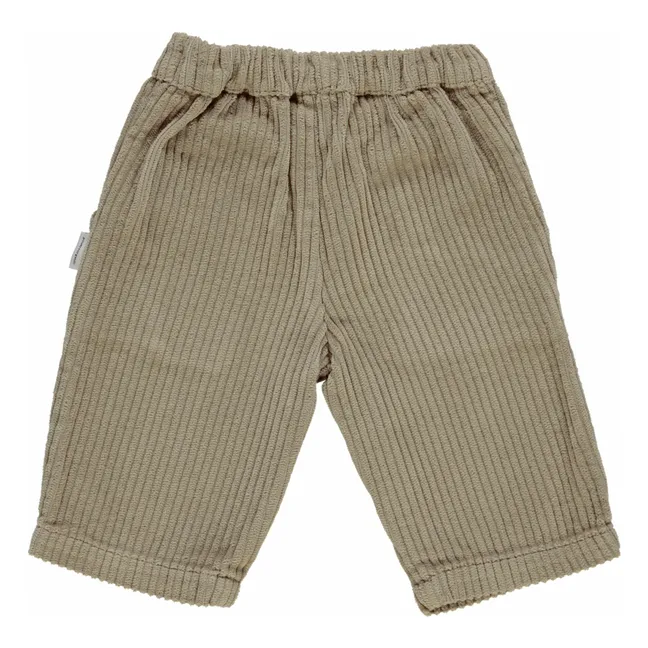 Pantalones Pomelos de doble gasa de algodón orgánico | Verde oliva
