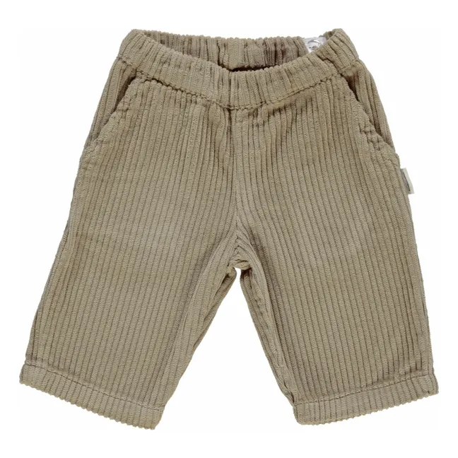 Pantalones Pomelos de doble gasa de algodón orgánico | Verde oliva