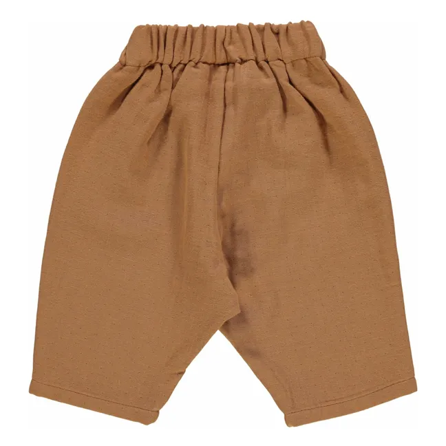 Adiante Doppel Gaze Hose aus Bio-Baumwolle | Braun