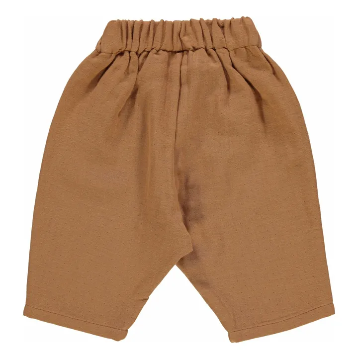 Pantalon Adiante Double Gaze de Coton Bio | Marron- Image produit n°3