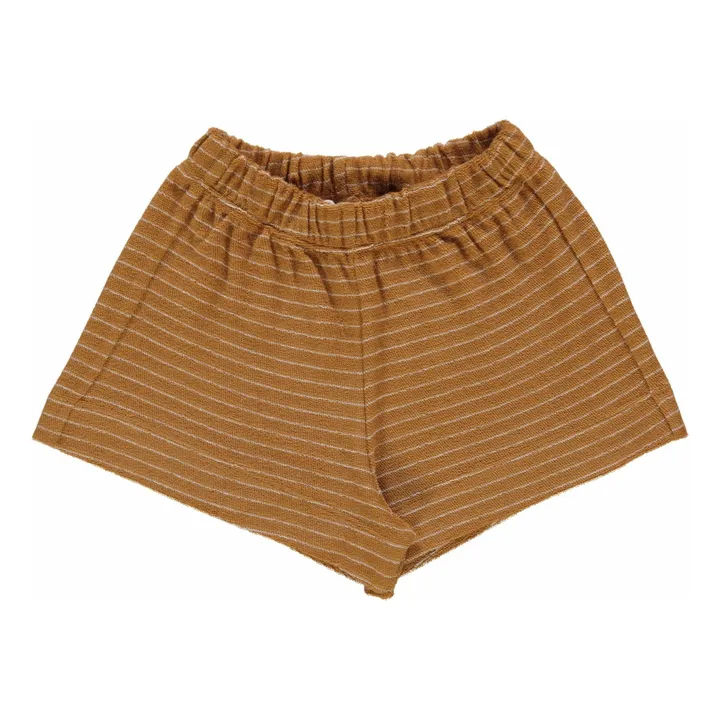 Short Gui Rayé Eponge Bio | Marron- Image produit n°1