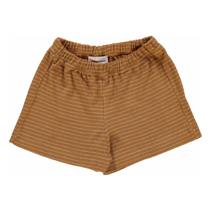 Short Gui Rayé Eponge Bio | Marron- Image produit n°0