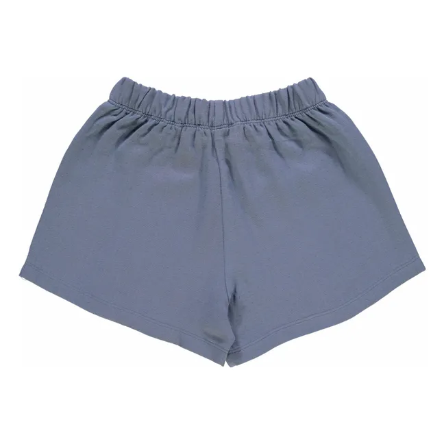 Short Gui Double Gaze de Coton Bio | Bleu gris