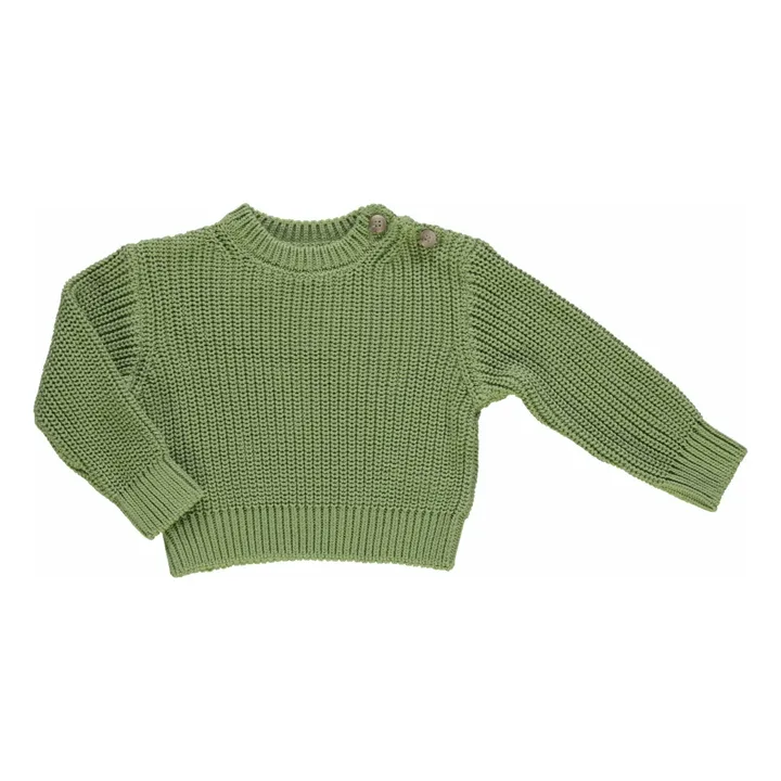 Pull Pissenlit Coton Bio | Vert- Image produit n°3