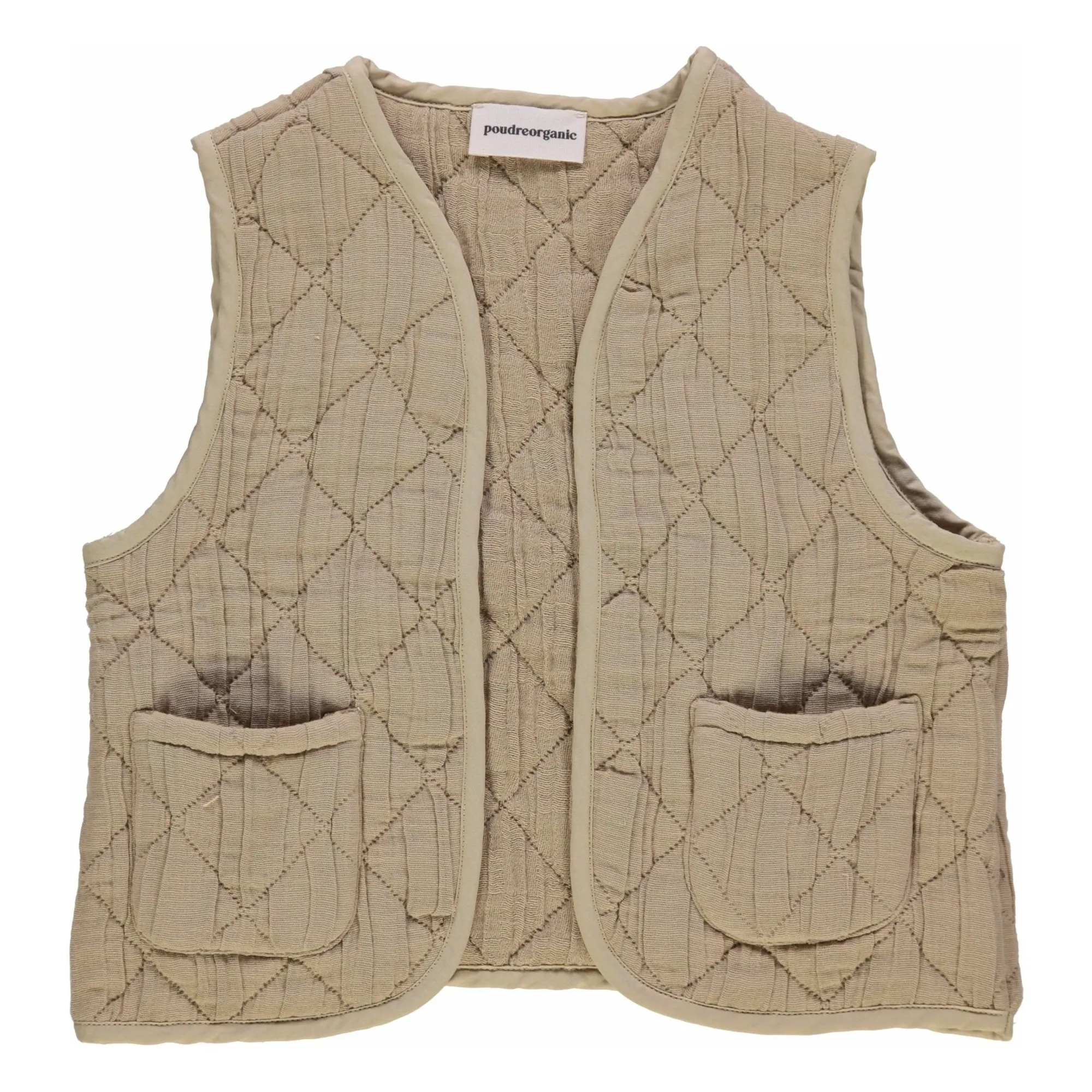 Poudre Organic Olive Green Cercis Organic Cotton Sleeveless Jacket