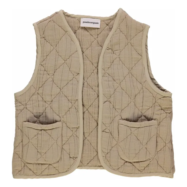 Chaqueta sin mangas de algodón ecológico Cercis | Verde oliva