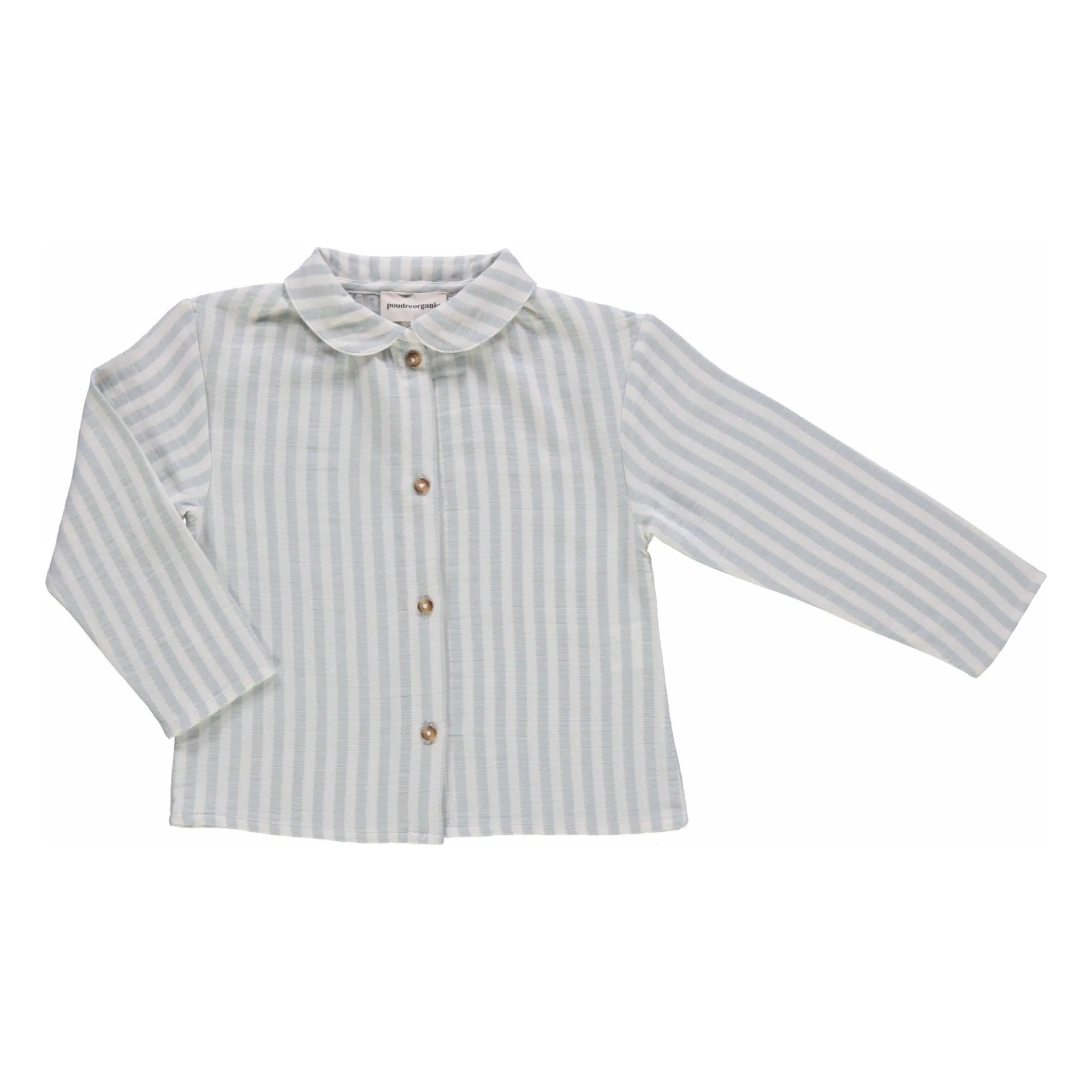 Poudre Organic Blue Striped Bamboo Blouse Organic Cotton