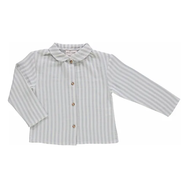 Blouse Bambou Rayée Coton Bio | Blu