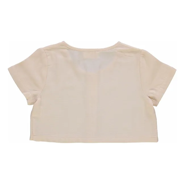 Top Freesia Double Gaze de Coton Bio | Rose poudré