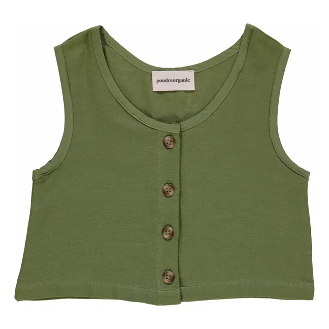 Dille Double Gaze Tanktop aus Bio-Baumwolle | Khaki