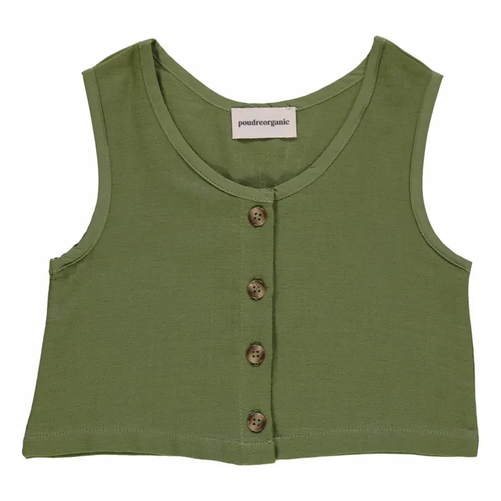 Dille Double Gaze Tanktop aus Bio-Baumwolle | Khaki- Produktbild Nr. 0