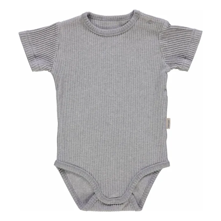 Body Aloes Côtelé Coton Bio | Gris chiné- Image produit n°0