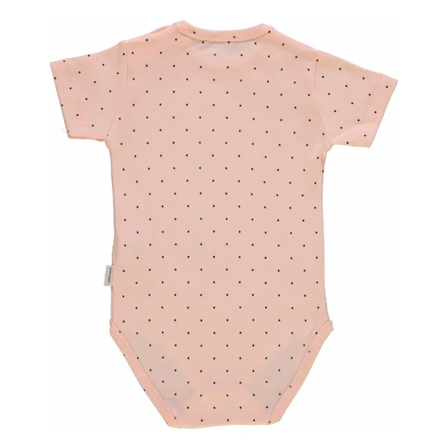 Body de algodón ecológico Aloes Dots  | Rosa empolvado