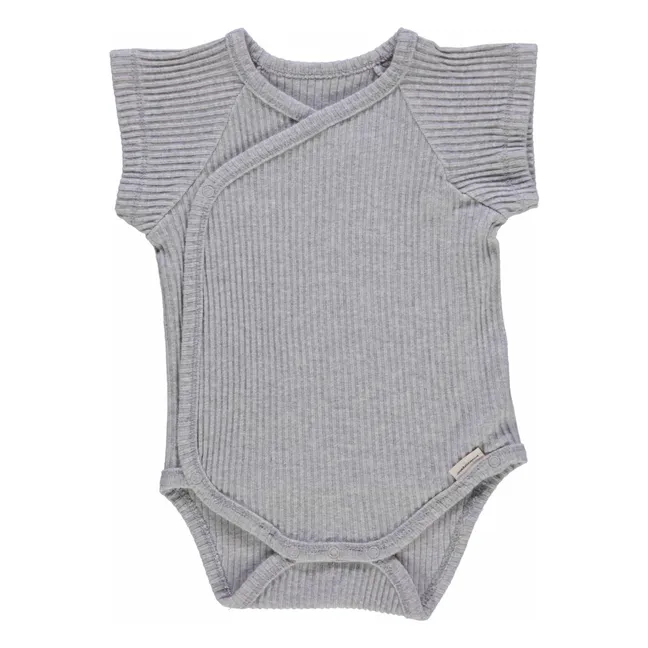 Body Ivy a coste in cotone organico | Grigio chiné