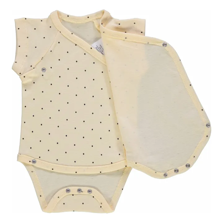 Body Lierre Pois Coton Bio | Beige- Image produit n°1