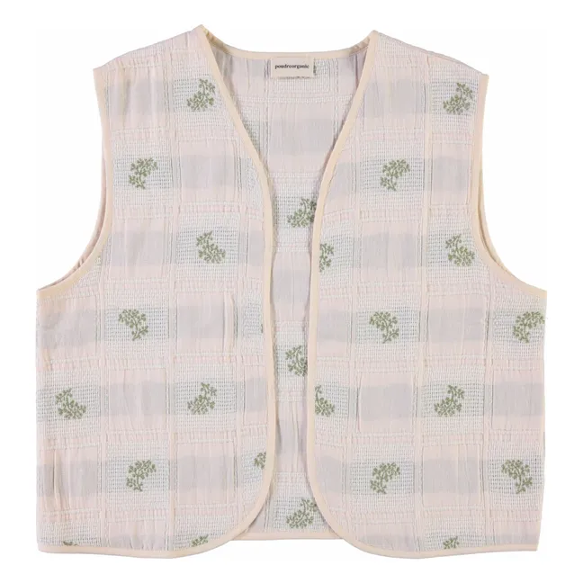 Chaqueta sin mangas de algodón orgánico Calypso - Colección Mujer | Rosa empolvado