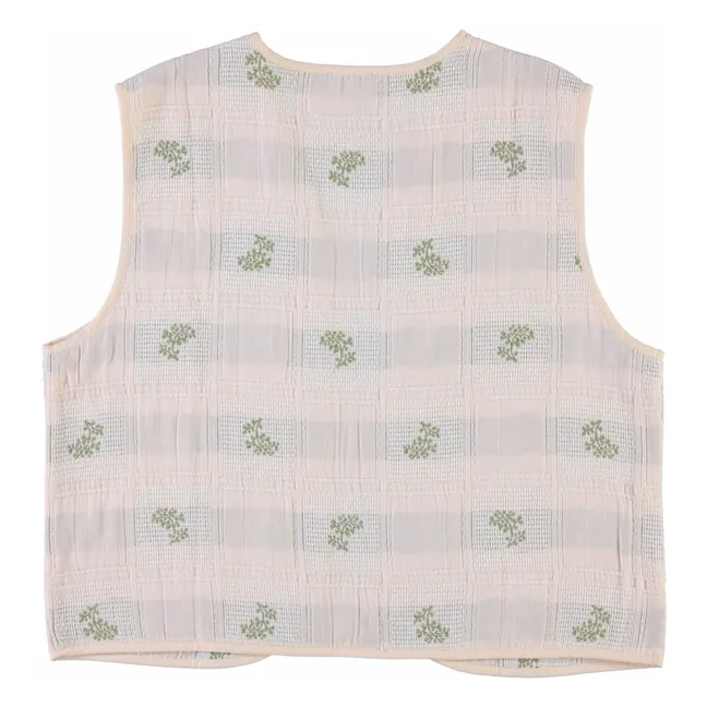 Chaqueta sin mangas de algodón orgánico Calypso - Colección Mujer | Rosa empolvado