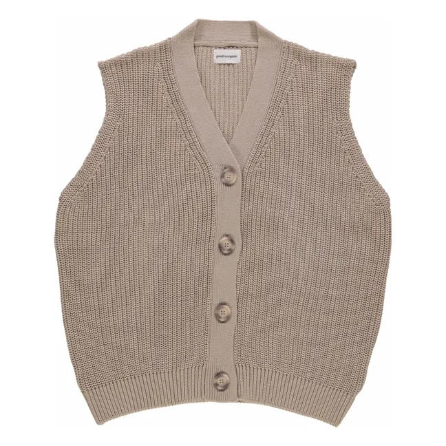Cranberry Organic Cotton Sleeveless Vest - Women's Collection | Taupe brown