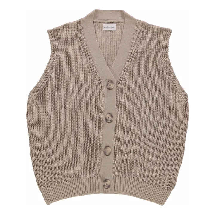 Gilet Sans Manches Cranberry Coton Bio - Collection Femme | Taupe- Image produit n°0