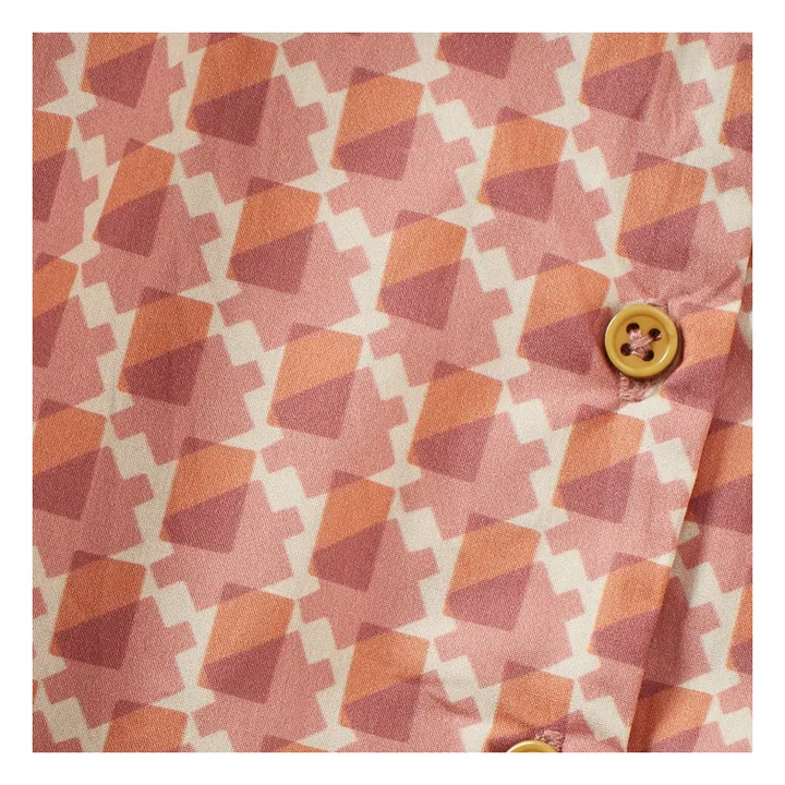 Ensemble Chemise Et Short Bamboo | Corail- Image produit n°3
