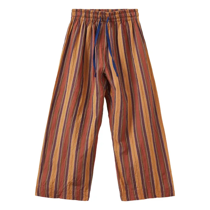 Pantalon Judo Rayures | Marron- Image produit n°0