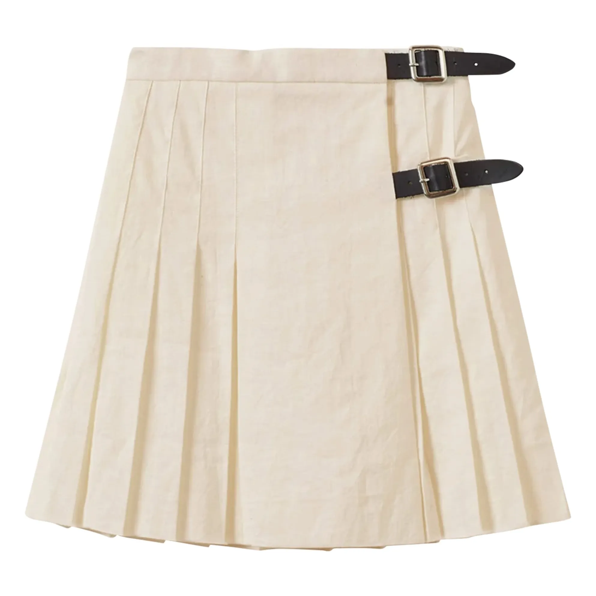 Caramel Ecru Kilt Skirt