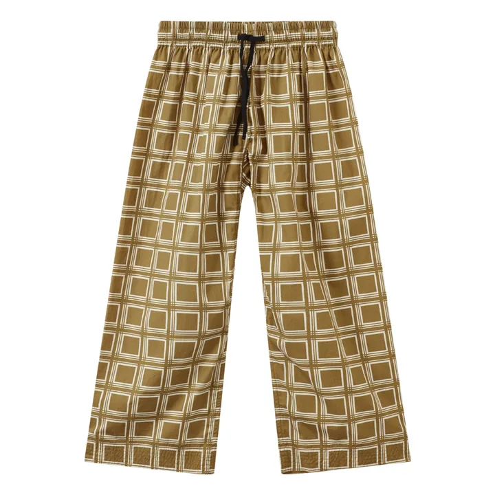 Pantalon Judo Carreaux | Marron- Image produit n°0