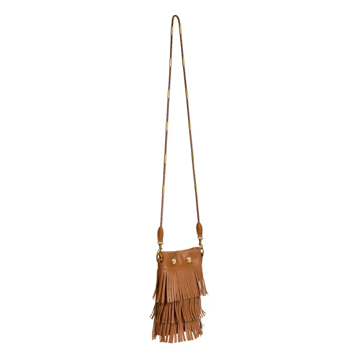 Sac Ben Mini Croûte Velours | Caramel- Image produit n°4