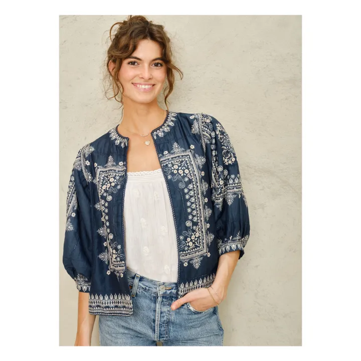 Veste Eden Imprimée | Bleu- Image produit n°1