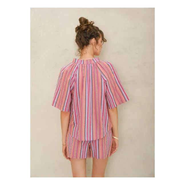 Short Palmer Rayures | Rose