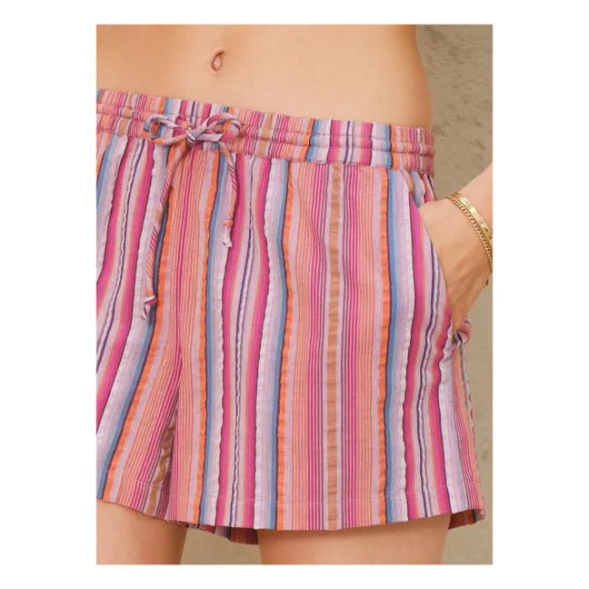 Short Palmer Rayures | Rose