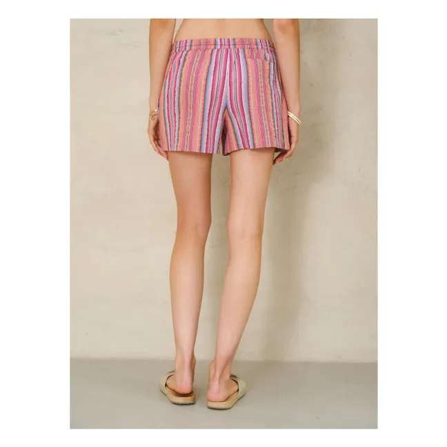 Short Palmer Rayures | Rose