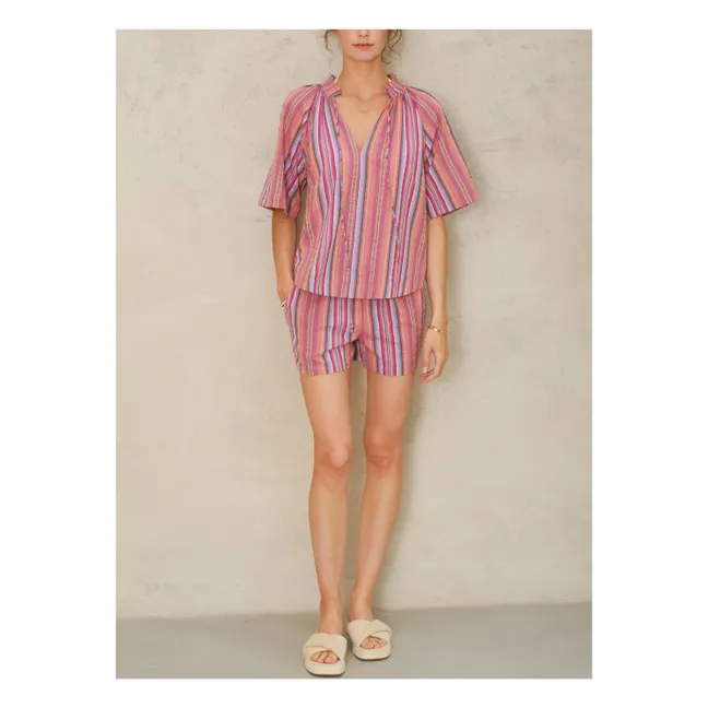 Short Palmer Rayures | Rose