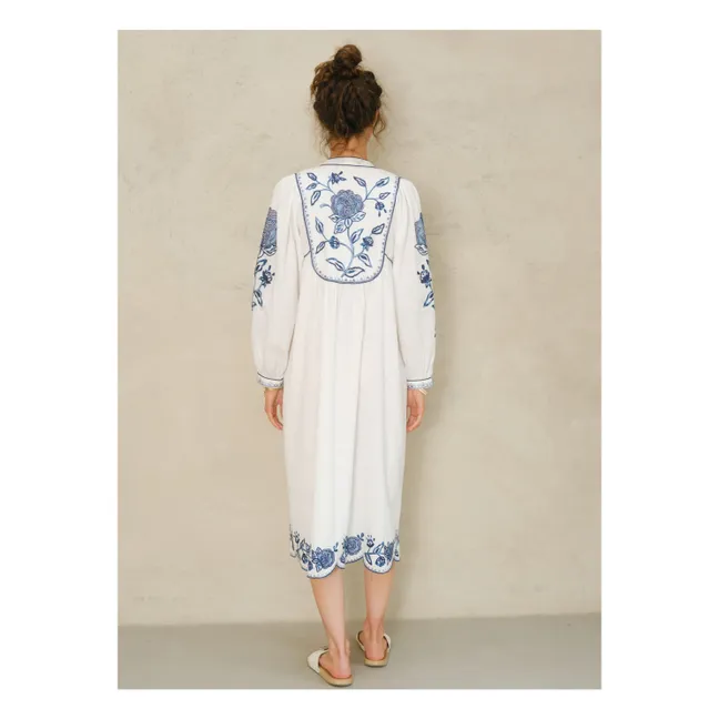 Vestido bordado Lucia | Crudo