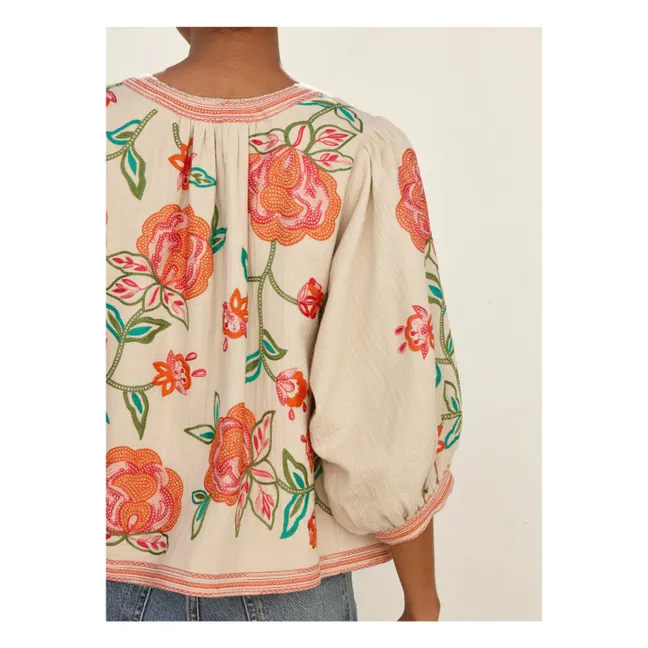 Veste Lucia Brodée | Corail