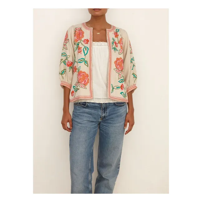 Veste Lucia Brodée | Corail