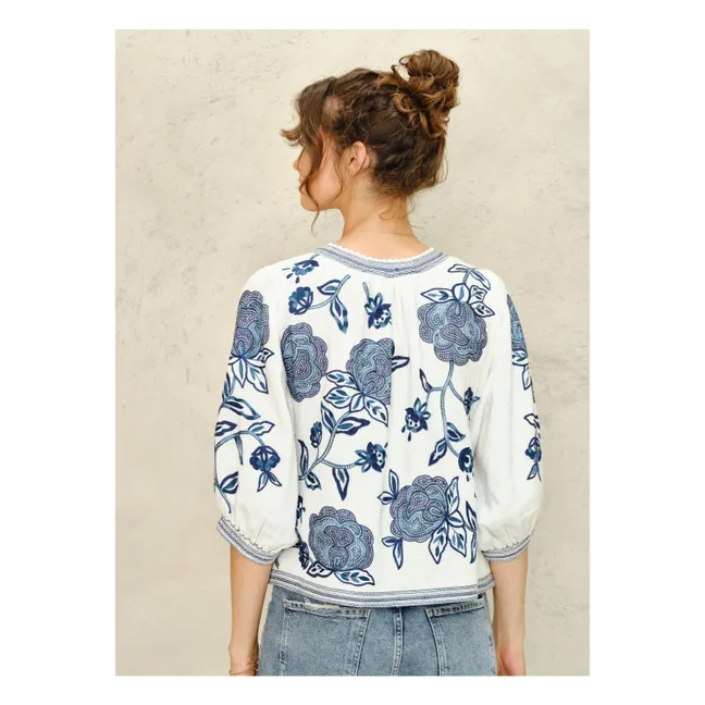 Veste Lucia Brodée | Bleu
