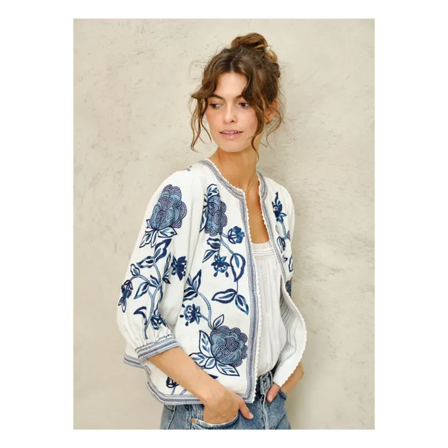 Veste Lucia Brodée | Bleu